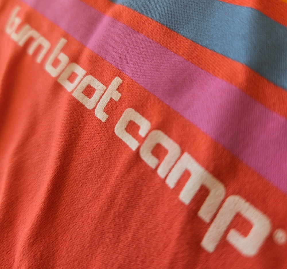 Burn Boot Camp Coral Striped Tank Top